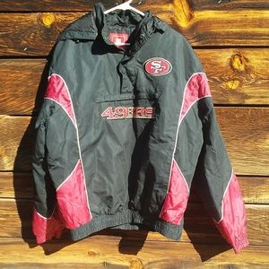 NFL San Francisco Half zip Pull Over Jacket Size L